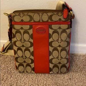 COACH Signature Stripe Crossbody Bag